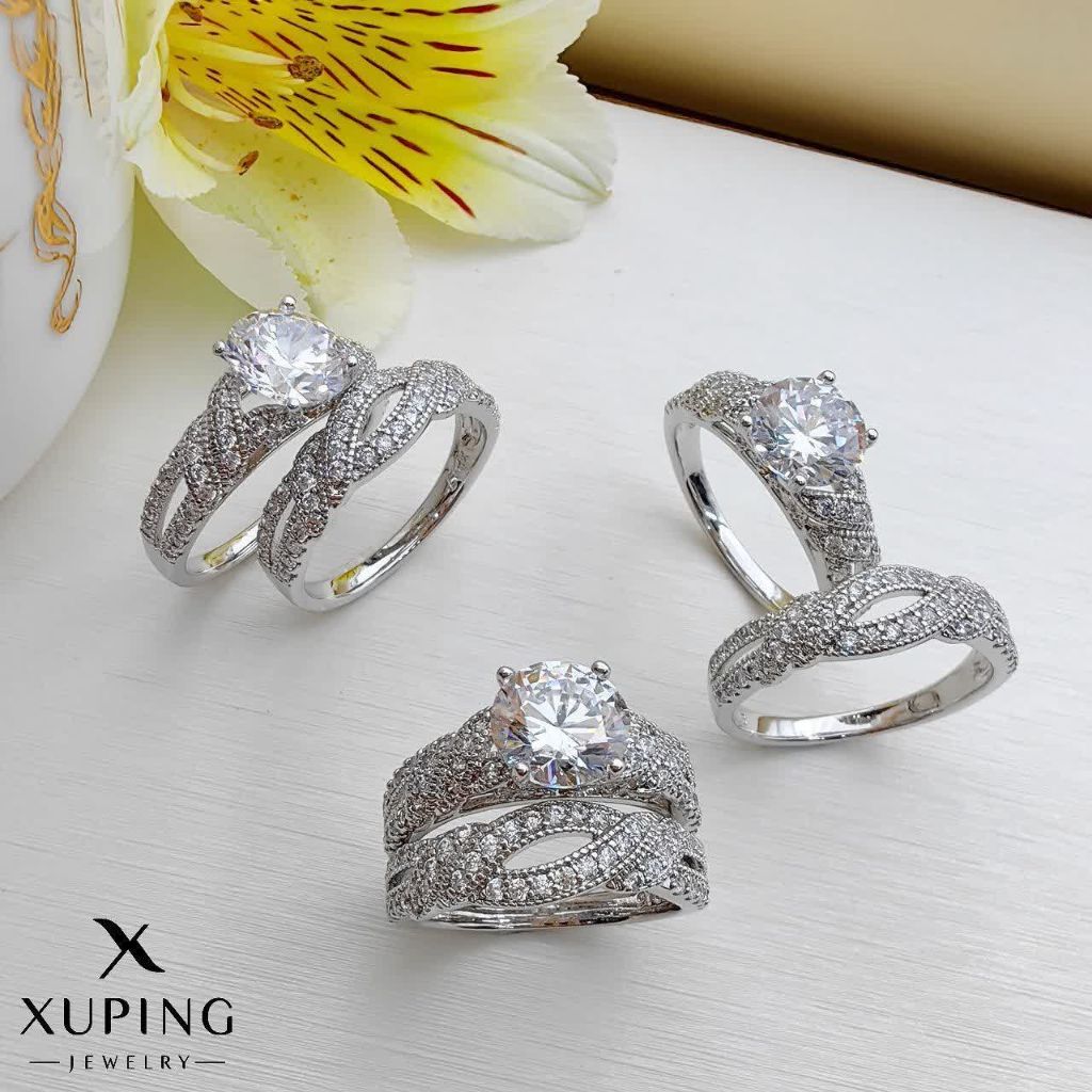 حلقه و پشت حلقه جواهری ژوپینگ کد 2372 - خرید آنلاین از گالری آداس